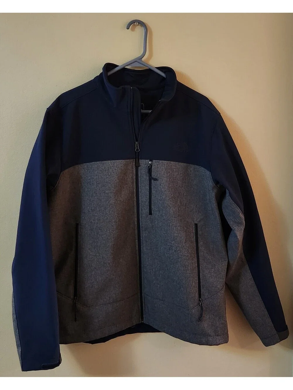 The North Face Men’s Large Jacket New Blue Gray Full Zip Coat High Quality